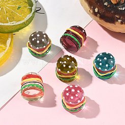 6 Stück 6 Farben Harz Cabochons RESI-CJ0004-27