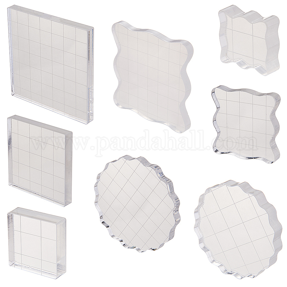 Shop Gorgecraft Pcs Stamp Blocks Acrylic Clear Stamping Blocks Tools