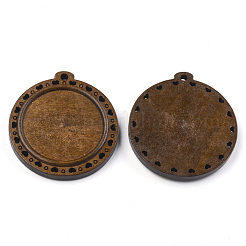 Hölzerne Anhänger Cabochon Fassungen WOOD-S044-14C