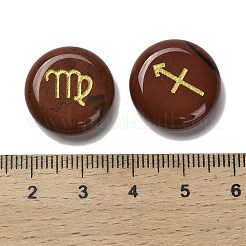 12 Konstellation natürlicher roter Jaspis Cabochon Satz G-Q190-03F