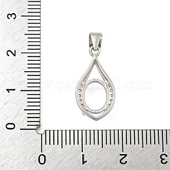 925 Sterling Silber Micro Pave klare Zirkonia aufgenähte Krappenfassungen STER-B005-13P