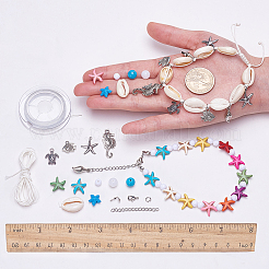 DIY Sommer Strand Fußkettchen machen DIY-SC0002-66