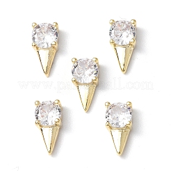 Messing-Mikro pflastern klare Zirkonia Cabochons KK-A174-16G