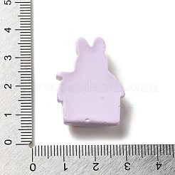Cartoon-Essen-Haus undurchsichtige Harz Decoden Cabochons CRES-H001-01D
