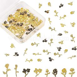 Blumenlegierung cabochons MRMJ-OC0001-96-RS