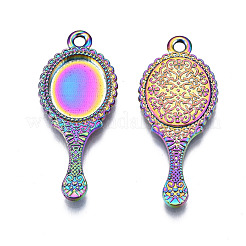 Anhänger-Cabochon-Fassungen in Regenbogenfarben PALLOY-N163-140-NR