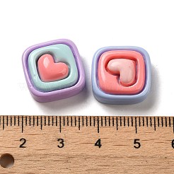 Undurchsichtige Decoden-Cabochons aus Cartoon-Harz zum Valentinstag RESI-G091-08