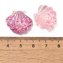 Transparente Harz-Cabochons mit Meeresorganismen RESI-H035-05E