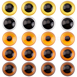20 Stück 5 Farben Glas Craft Augen Cabochons DOLL-PH0001-51