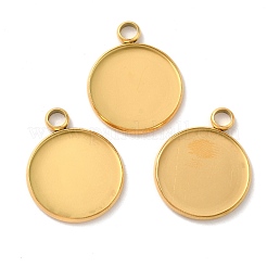 Ionenplattierung (IP) 304 Edelstahl Anhänger Cabochon-Einstellungen STAS-G071-46G