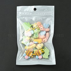 18 Stück 6 Stile aus undurchsichtigem Harz mit niedlichen Insekten-Cabochons RESI-YW0001-54