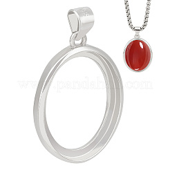 1 Stück 925 Sterling Silber Anhänger Cabochon-Fassungen STER-BC0002-40