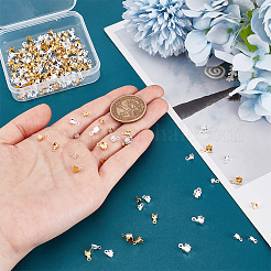 200 Stück 10 Stile Messing Strass Krallen Charms Einstellungen KK-PH0010-43