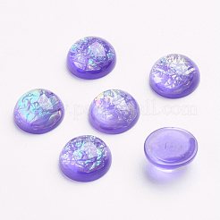 Halb runde harzimitation opal cabochons X-CRES-D029-16