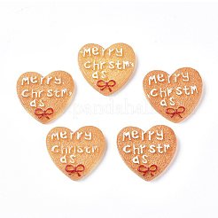 Deko-Cabochons aus Kunstharz mit Weihnachtsmotiv RESI-CJC0001-37C
