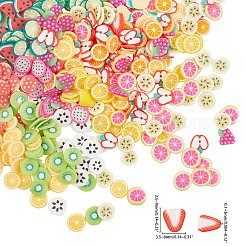 Obst-Thema handgemachte Polymer Clay Nail Art Dekoration CLAY-NB0001-22