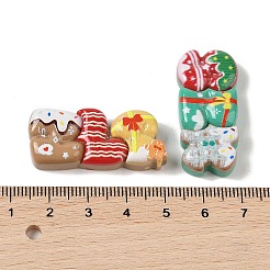 Weihnachts-Deko-Cabochons aus undurchsichtigem Harz RESI-S391-02