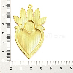 Aluminium-Anhänger Fassungen für Cabochons PALLOY-H132-02G-01