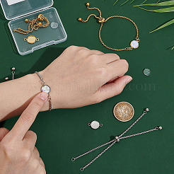 Bausatz für ein leeres Kuppelgliederarmband zum Selbermachen DIY-UN0005-27