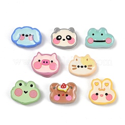 Undurchsichtige Cartoon-Tier-Cabochons aus Kunstharz RESI-R465-01