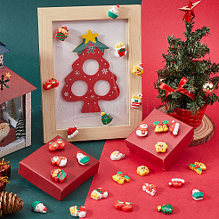 72 stücke 12 arten weihnachtsthema opake harz cabochons RESI-SC0005-72
