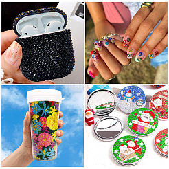 60 g 12 Farben Harz-Strass-Nagelkunst-Dekorationszubehör KY-TA0001-28