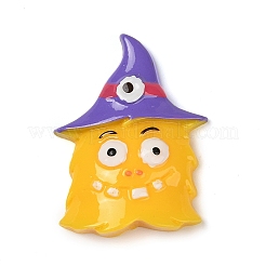 Monster mit Hexenhut Halloween undurchsichtige Harz Decoden Cabochons RESI-R446-01S