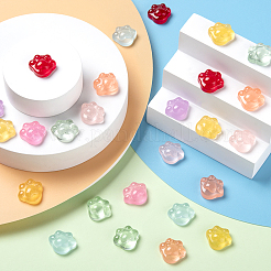 40 Stück 8 Farben transparente Harz Cabochons RESI-CJ0001-238