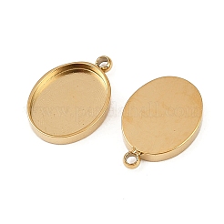 Cabochon-Fassungen für Anhänger aus Edelstahl 304 STAS-A194-05B-G
