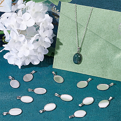 Cabochon-Fassungen für Anhänger aus Edelstahl 304 STAS-UN0007-38P