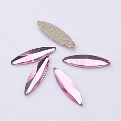 Flacher hinterer k9 glas strass cabochons RGLA-F034-3x11mm-M