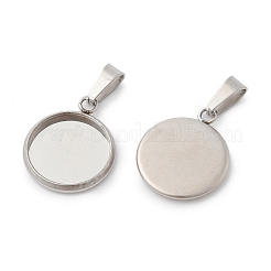 Cabochon-Fassungen für Anhänger aus Edelstahl 304 STAS-I328-01D-P