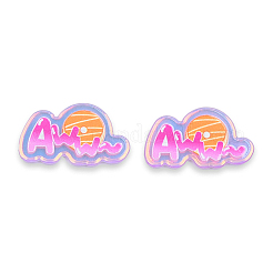 Platte transparente Acryl-Cabochons OACR-N135-22
