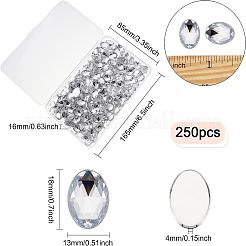 250 Stück imitierte Taiwan-Acryl-Strass-Cabochons GACR-FG0001-08