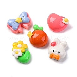 Cartoon-Deko-Cabochons aus undurchsichtigem Harz CRES-M038-12