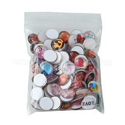 Valentinstag-Thema Flatback-Glascabochons GGLA-N005-12mm-02