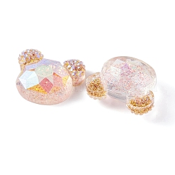 Transparente Epoxidharz Bärenkopf Decoden Cabochons CRES-M034-03A