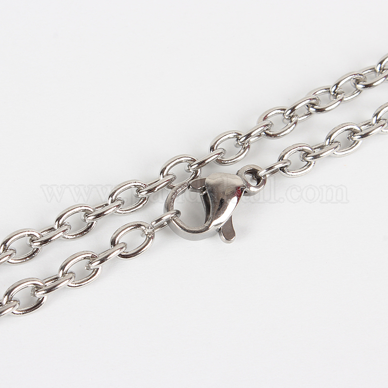 Wholesale Tarnish Resistant Stainless Steel Cable Chain Necklace