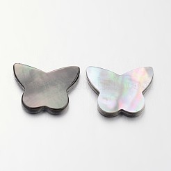 Schmetterling natürlich schwarz Lippe Shell Cabochon SHEL-L003-39