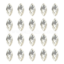 20 Stück spitz zulaufende Glas-Strass-Cabochons RGLA-YW0002-01