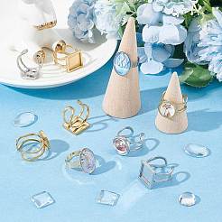 DIY-Set zur Herstellung von Fingerringen mit blanker Kuppel DIY-SC0021-11
