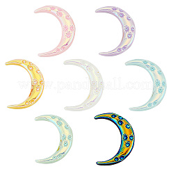 70 Stück 7 Farben undurchsichtige Harz-Cabochons CRES-DR0001-01