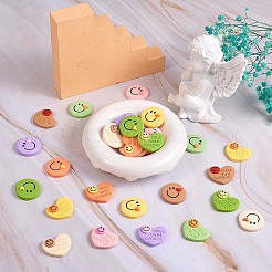 32pcs 16 Arten undurchsichtige nette Harzcabochons JX230A