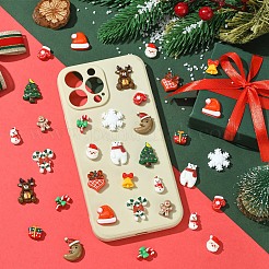 45 Stück 15 Stile Weihnachts-Cabochons aus opakem Harz. RESI-YW0001-99