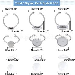 DIY-Sets zur Herstellung von Fingerringen aus Edelstahl DIY-UN0002-29P