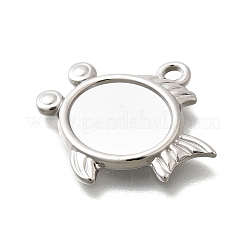 Cabochon-Fassungen für Anhänger aus Edelstahl 304 STAS-E545-04B-P
