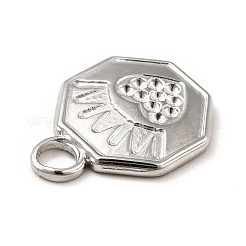304 Edelstahl Anhänger Strass Fassungen STAS-P312-06P