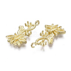 Messinganhänger Emaille & Strass Fassungen KK-S349-299-NF