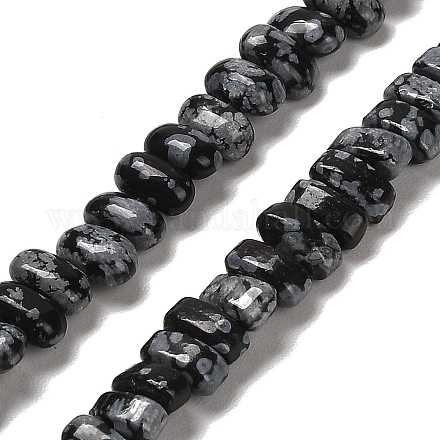 Wholesale Natural Snowflake Obsidian Beads Strands Pandahall