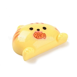 Süße Katze isst Fisch undurchsichtige Decoden-Cabochons aus Kunstharz CRES-Q220-03C